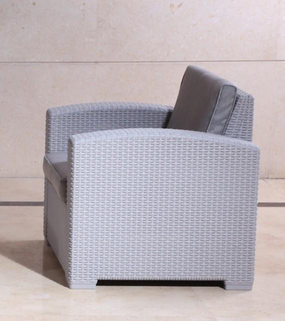 Patio furniture set "Mauritius" in resin effect polyrattan for outdoor