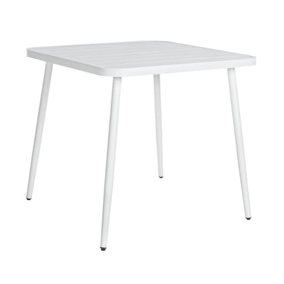 TAVOLO TAVOLI PER ESTERNO DA GIARDINO DA BAR LENNIE IN ALLUMINIO BIANCO 82X82 BIZZOTTO