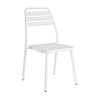 SEDIA SEDIE PER ESTERNO DA GIARDINO LENNIE IN ALUMINIO BIANCO IMPILABILE BIZZOTTO