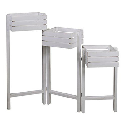 Portavaso in legno bianco 3P CM 114 X 28 H 100