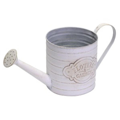 PORTAVASO VASO VASI FERRO METALLO BIANCO ANTICO ANNAFFIATOIO OVALE CM 34,5 X 14,5 H 15
