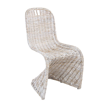 SEDIE SEDIA ZACARIAS RATTAN NATURALE BIANCO POLTRONA da esterno e giardino VERANDA