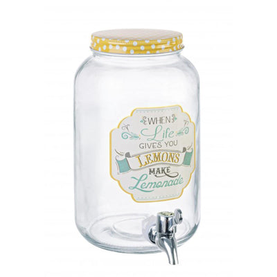 Barattoli DISPENSER LIQUIDI ARREDO ARREDAMENTO CUCINA BEVANDE 3 L (GIALLO)