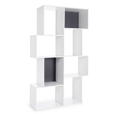 LIBRERIA SCAFFALE LIBRERIE MENSOLA MENSOLE ARTIC MODERNO DESIGN LEGNO BIANCO NERO CAMERETTA SCAFFALI (8 MENSOLE)