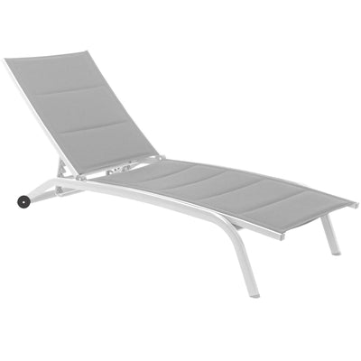 LETTINO PRENDISOLE RELAX LETTINI DA GIARDINO ITACA PER ESTERNO IN ALLUMINIO CON RUOTE (BIANCO)