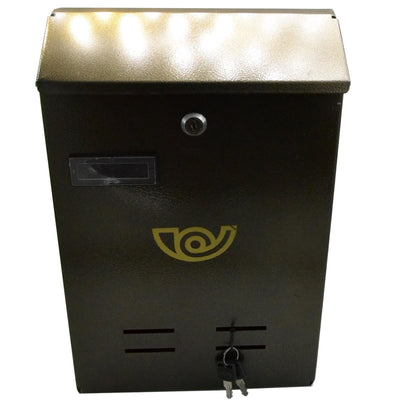 CASSETTA CASSETTE POSTA POSTALE BATTUTO BUCA LETTERE ESTERNO ACCIAIO VERNICIATO 25 X 10 X 40 CM H