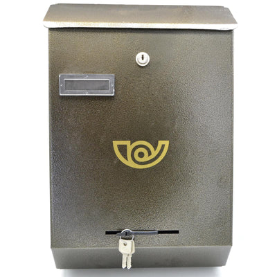 CASSETTA CASSETTE POSTA POSTALE BATTUTO BUCA LETTERE ESTERNO ACCIAIO VERNICIATO 25 X 8 X 40 CM H
