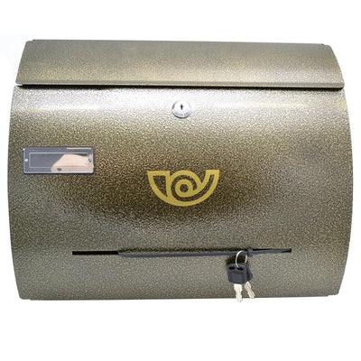 CASSETTA CASSETTE POSTA POSTALE BATTUTO BUCA LETTERE ESTERNO ACCIAIO VERNICIATO 35X 10,5 X 31 CM H