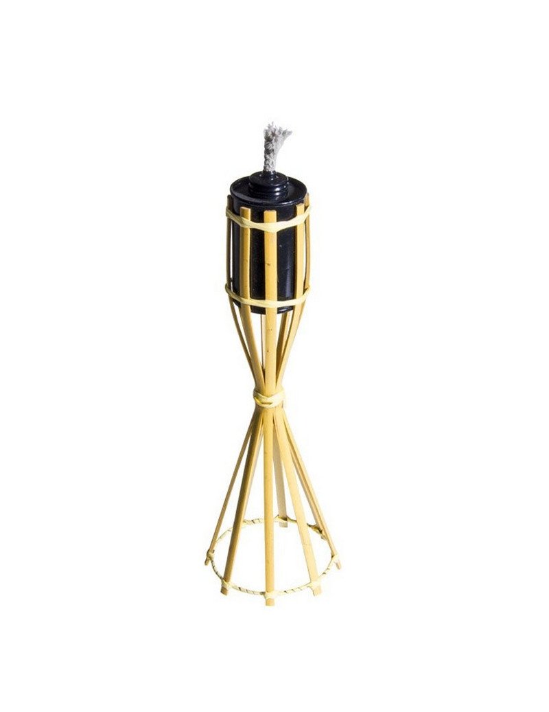 Matney 12-Pack Bamboo Torches – 4 Feet Tall, Refillable Oil Canisters, 8-Hour Burn Time, For Citronella & Outdoor Mosquito Repellent, Garden & Backyard Lighting